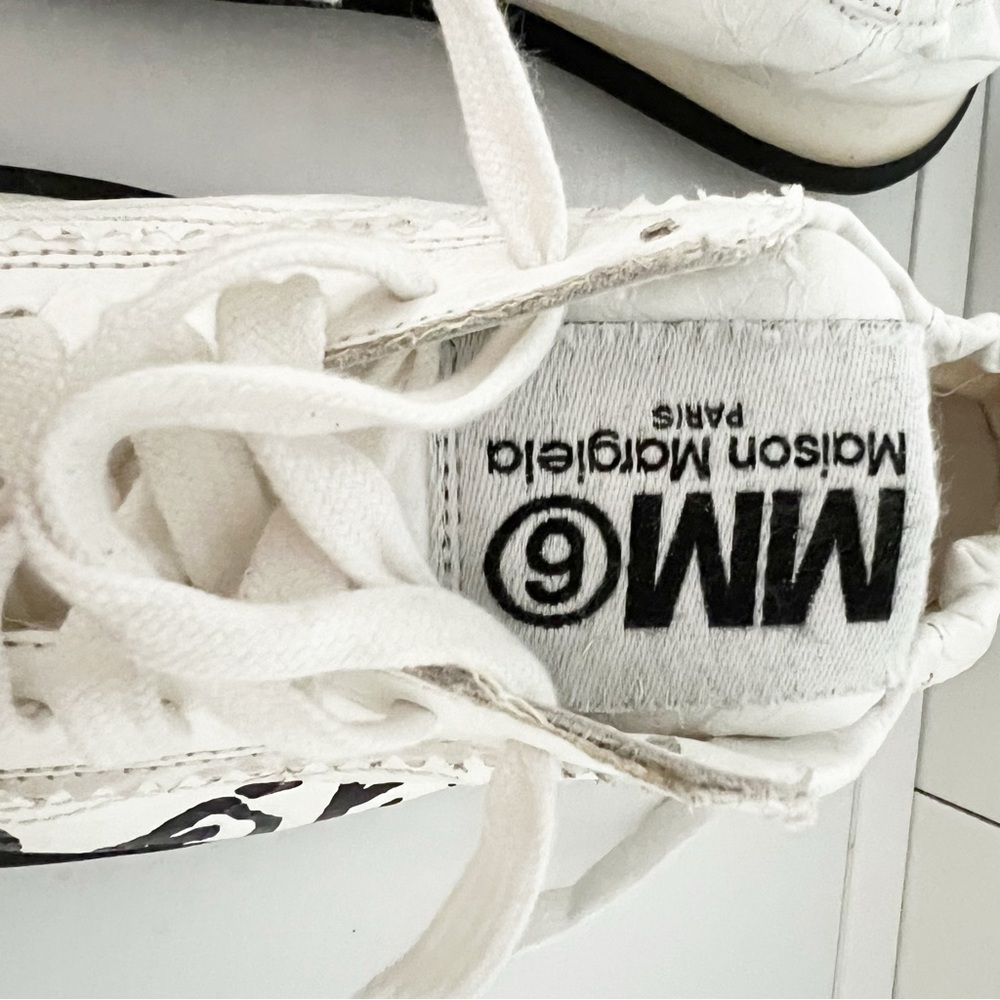 MM6 Maison Margiela White 6 Racer Sneakers - Picture 8 of 11